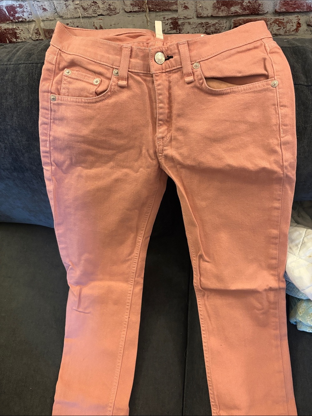 Rag & Bones Women’s Slim Stretch Jeans - Salmon Pink
